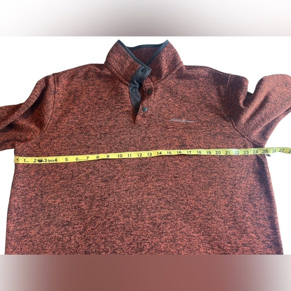 Eddie Bauer black and dark orange sweatshirt pull-over size XL - Picture 4 of 5